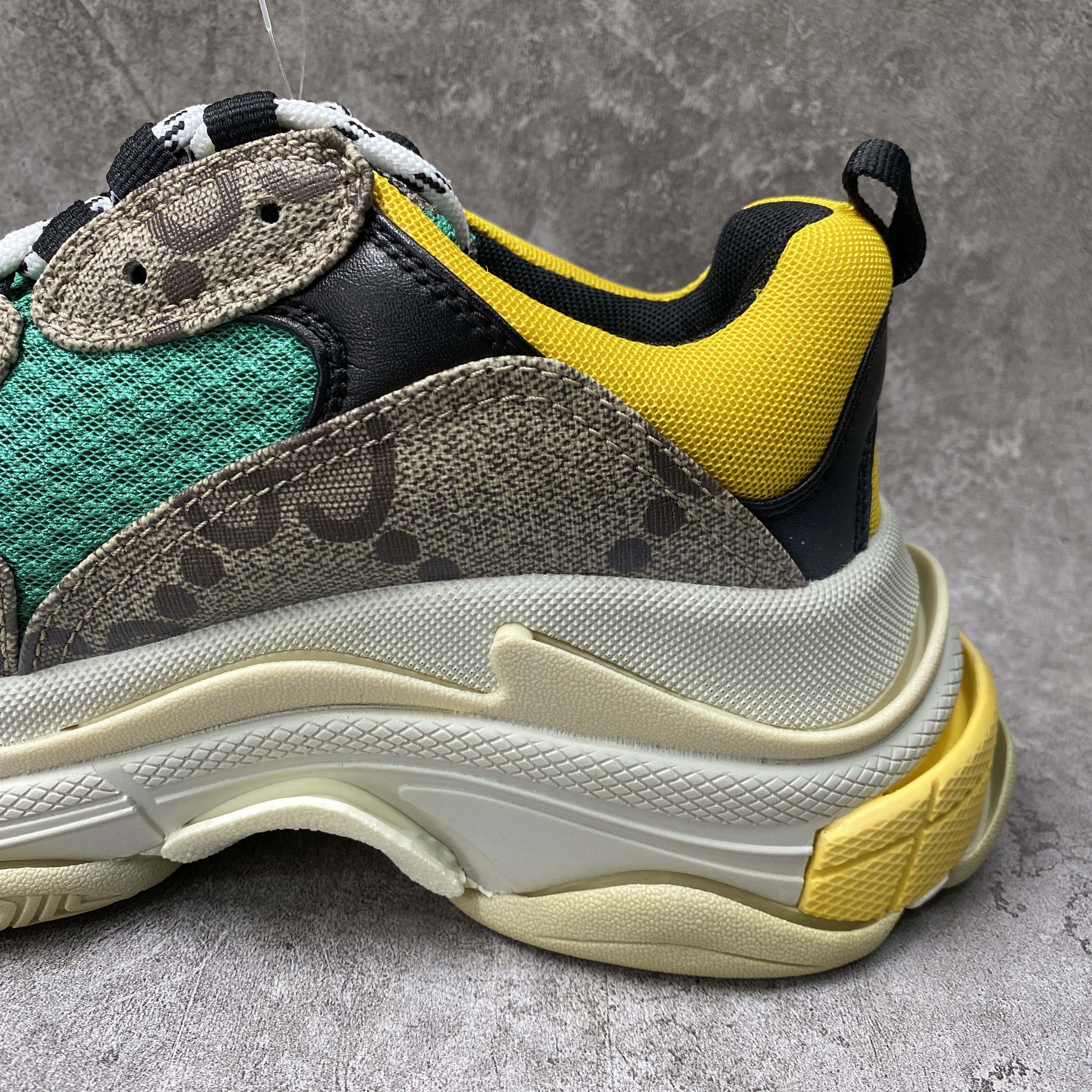 Balenciga x G The Hacker Project Triple Beige Green Yellow