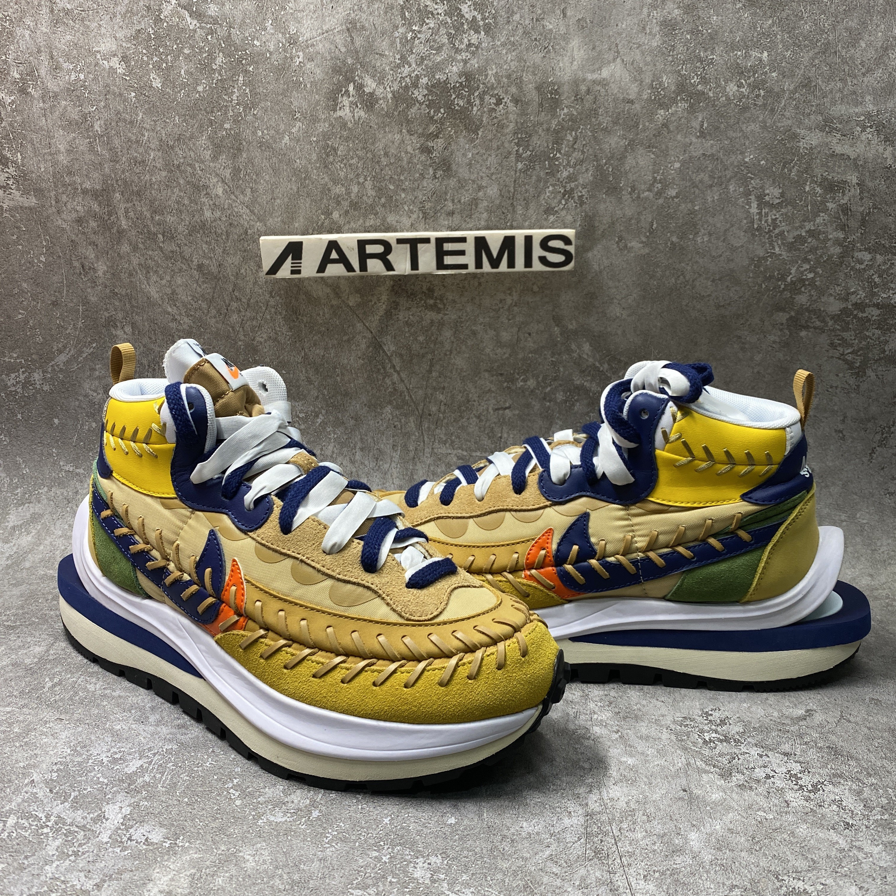 Nike Vaporwaffle sacai Jean Paul Gaultier Sesame Blue