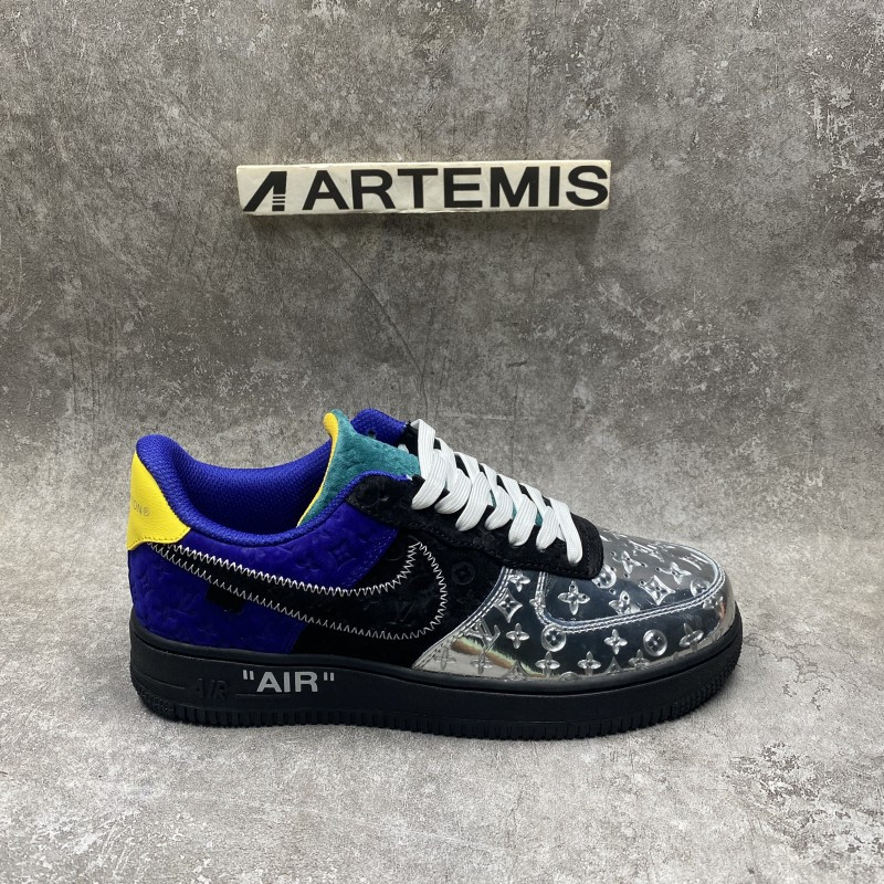 1V x Nike Air Force 1 Low By Virgil Abloh Black Metallic Silver
