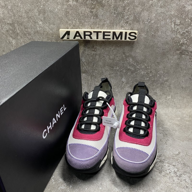 Channel Trainer Sneaker In Purple