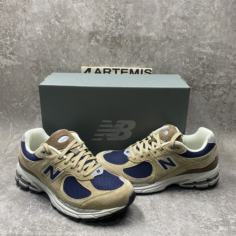 New Balance 2002R Beige Navy Blue