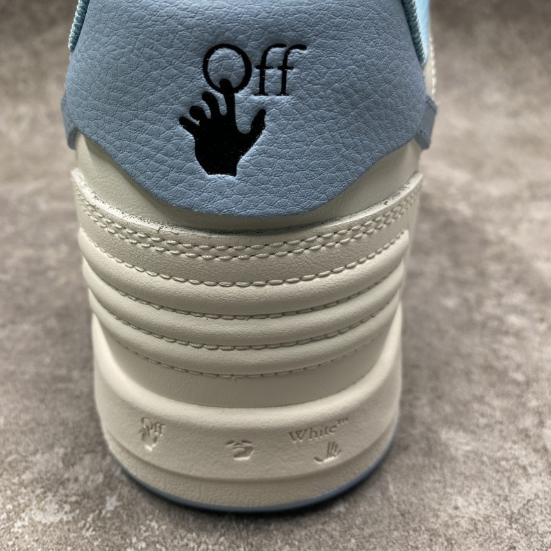 OFF-WHITE Out Of Office OOO 30 MM Low Tops White Light Blue