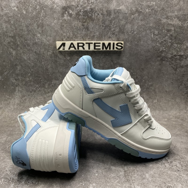 OFF-WHITE Out Of Office OOO 30 MM Low Tops White Light Blue
