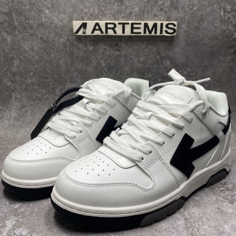 OFF-WHITE Out Of Office OOO 30 MM Low Tops Black White Blue