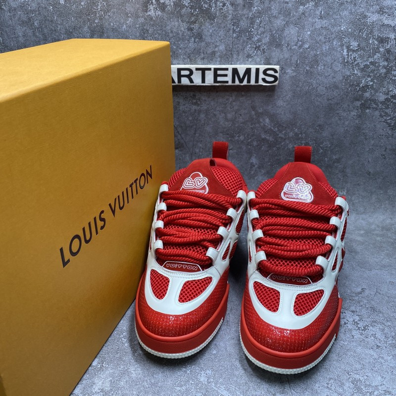 LV Skate Sneaker Red White