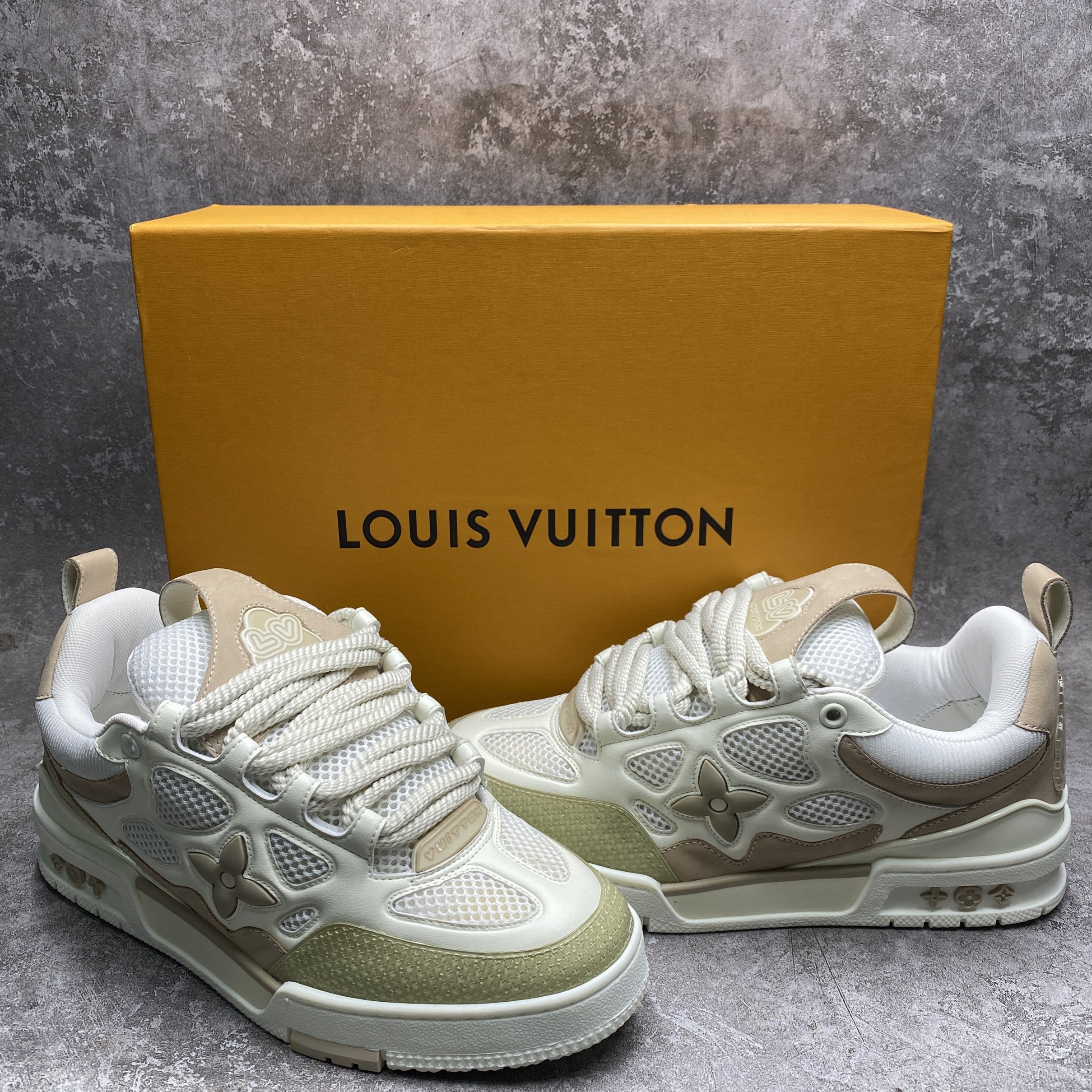 LV Skate Sneaker in Beige
