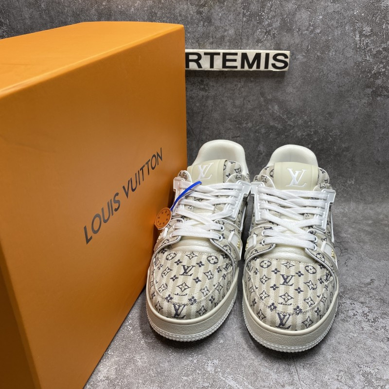 LV Trainer Beige Stripe Monogram