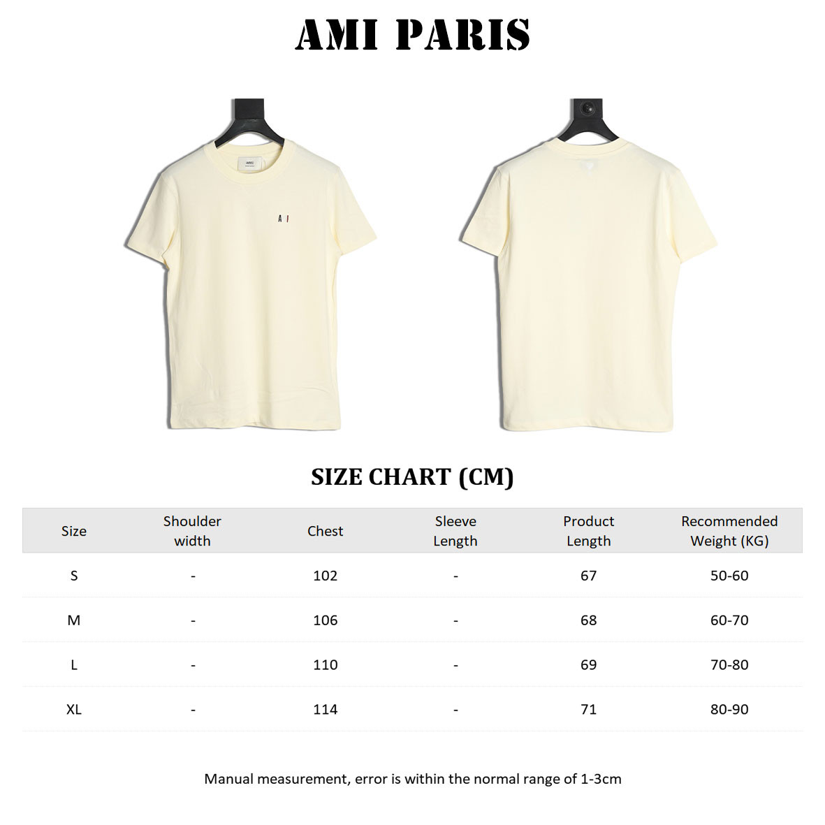 Ami Paris 25ss Short-sleeved T-shirt