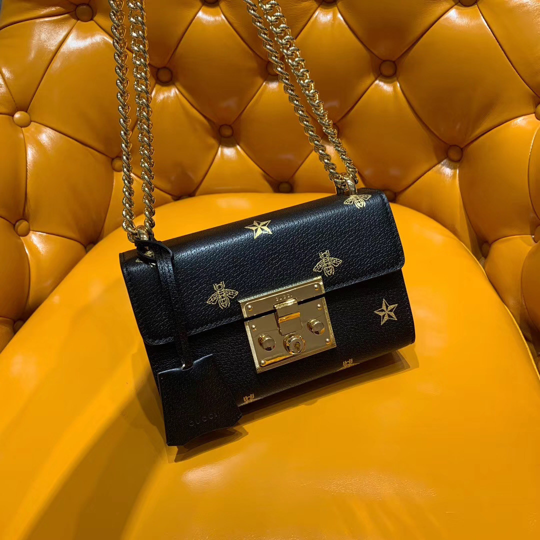 G*u*i padlock shoulder bag 20cm