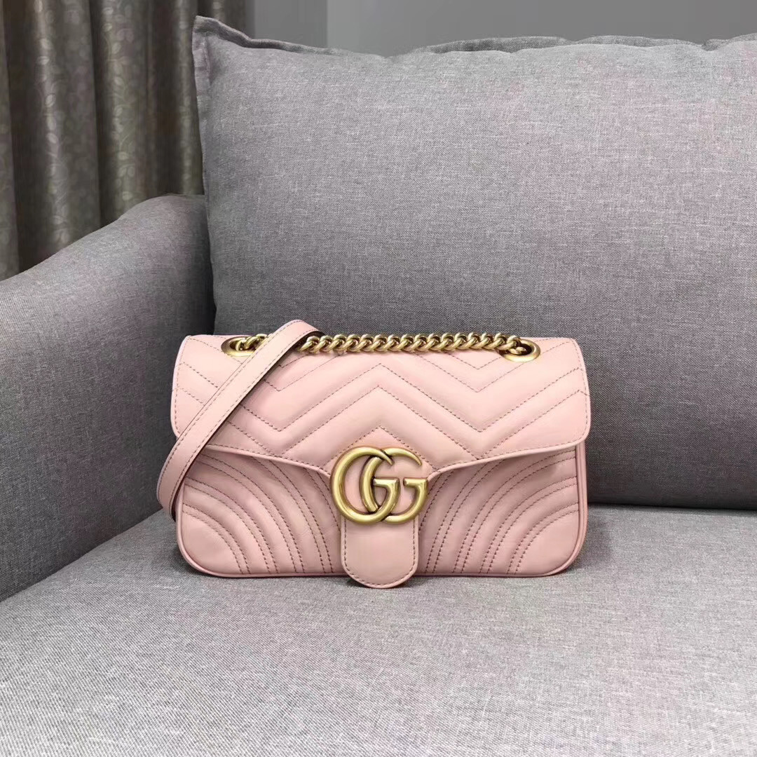 G*u*i gg marmont should bag in pink 26cm