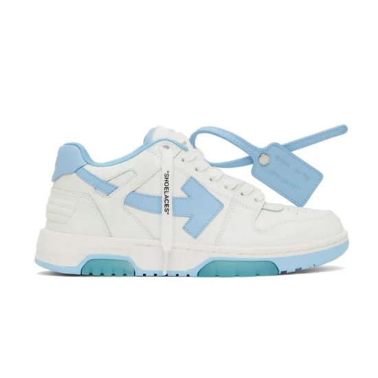 OFF-WHITE Out Of Office OOO 30 MM Low Tops White Light Blue
