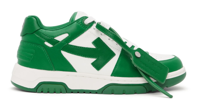 OFF-WHITE Out of Office Low Top Green White