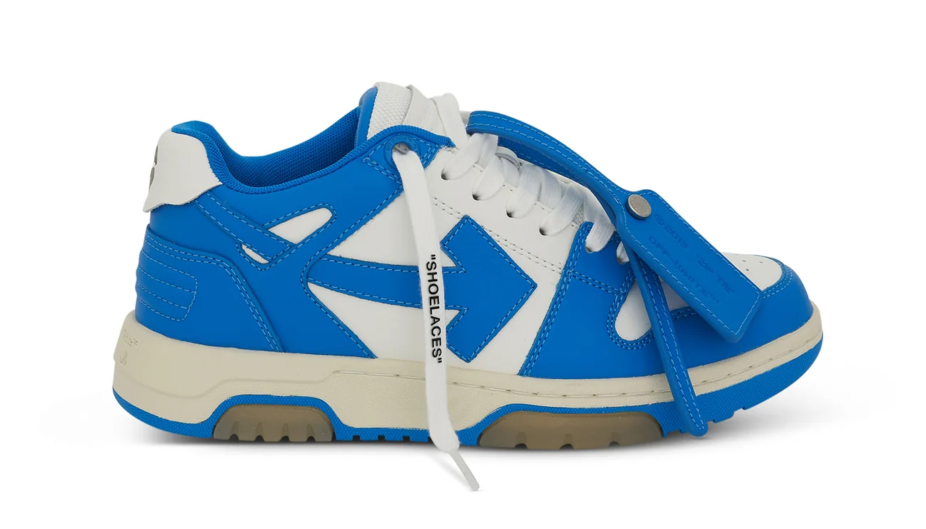 OFF-WHITE Out Of Office OOO Low Tops Blue White