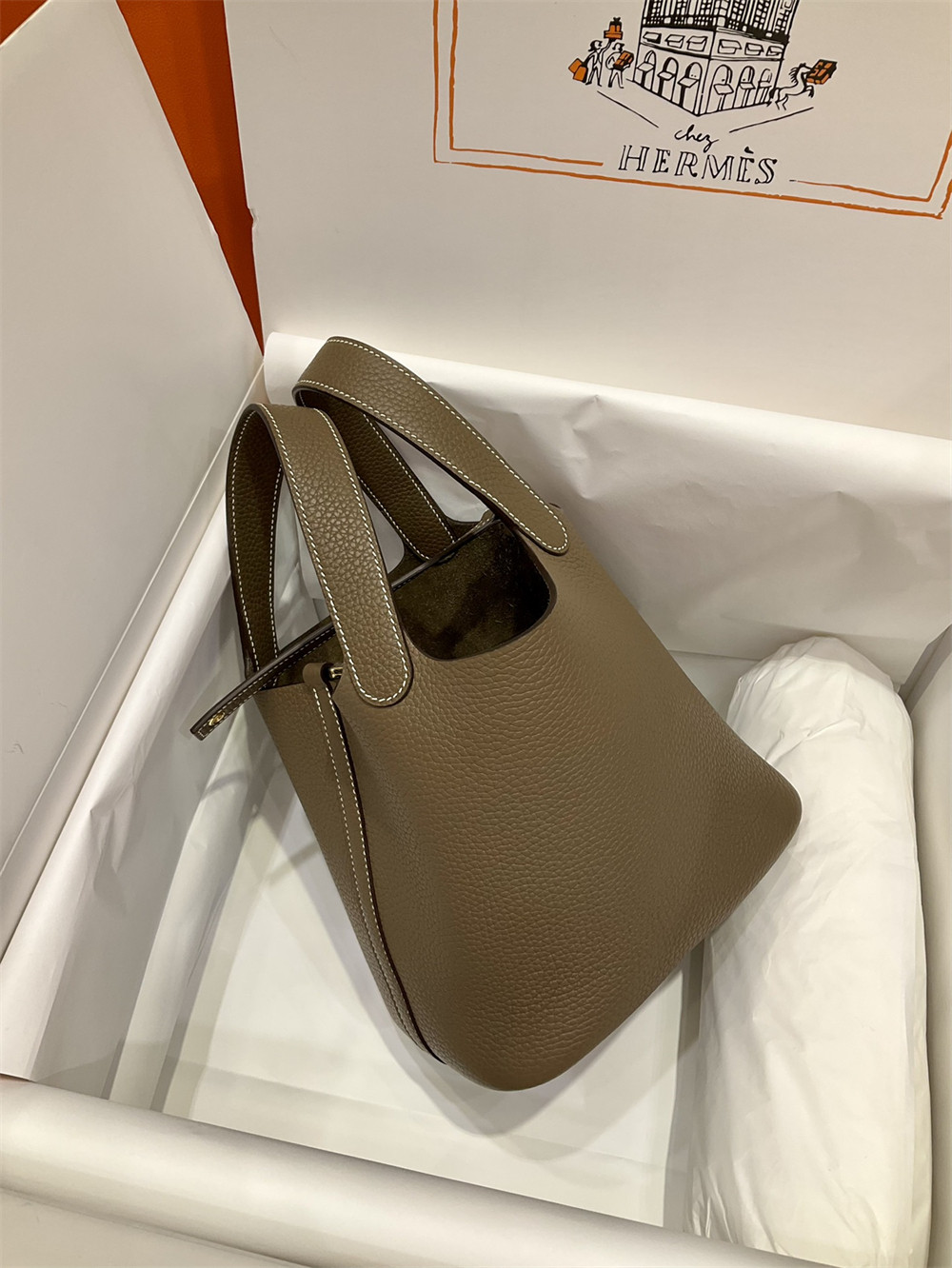 H**me5 picotin 18cm elephant gray without original box