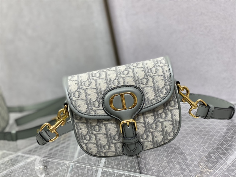 medium D*or bobby bag white D*or oblique jacquard