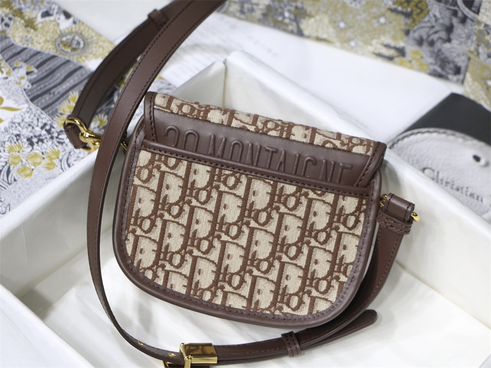 medium D*or bobby bag brown D*or oblique jacquard