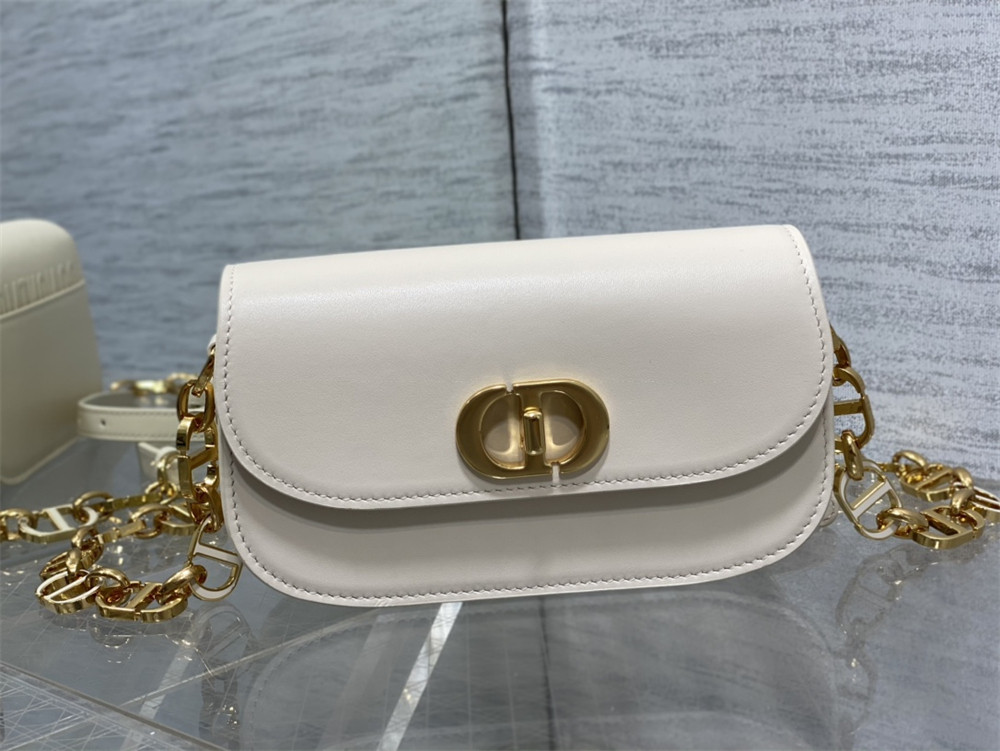 SMALL 30 MONTAIGNE AVENUE BAG WHITE Box Calfskin