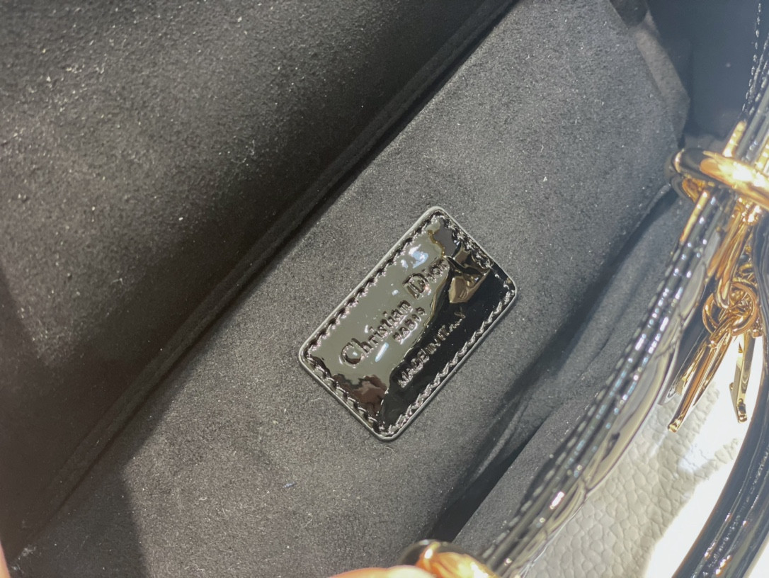 D*or small lady d-joy bag black patent