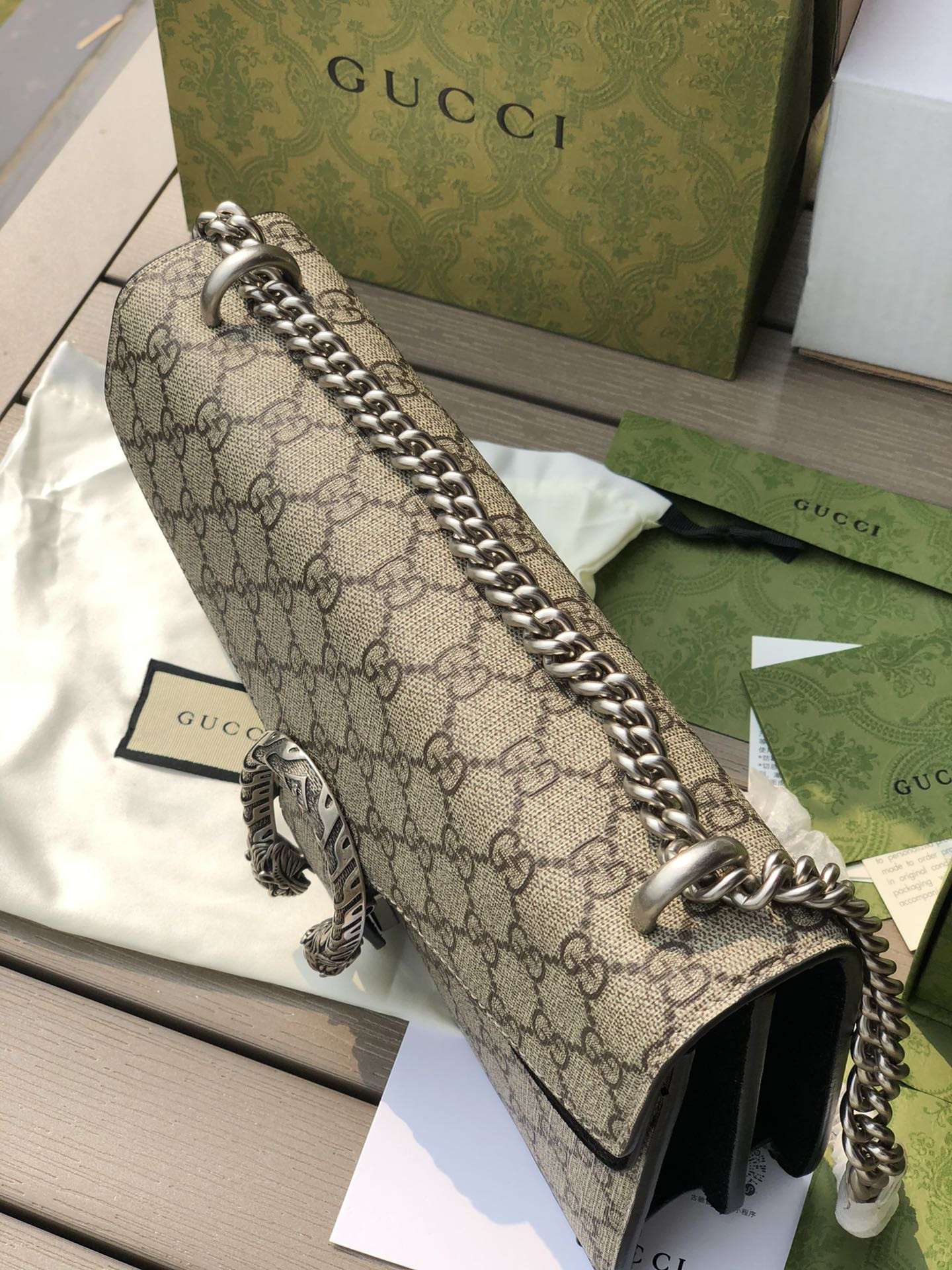 G*u*i dionysus small shoulder bag 11"wx7"hx3.5"d