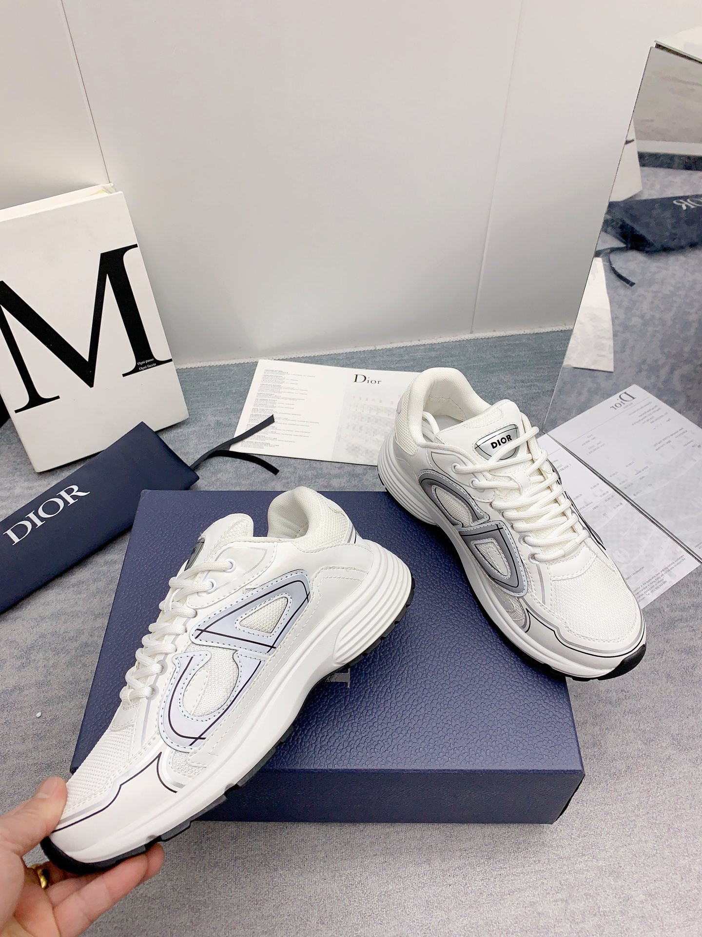 ua D*or b30 sneaker white mesh and technical fabric