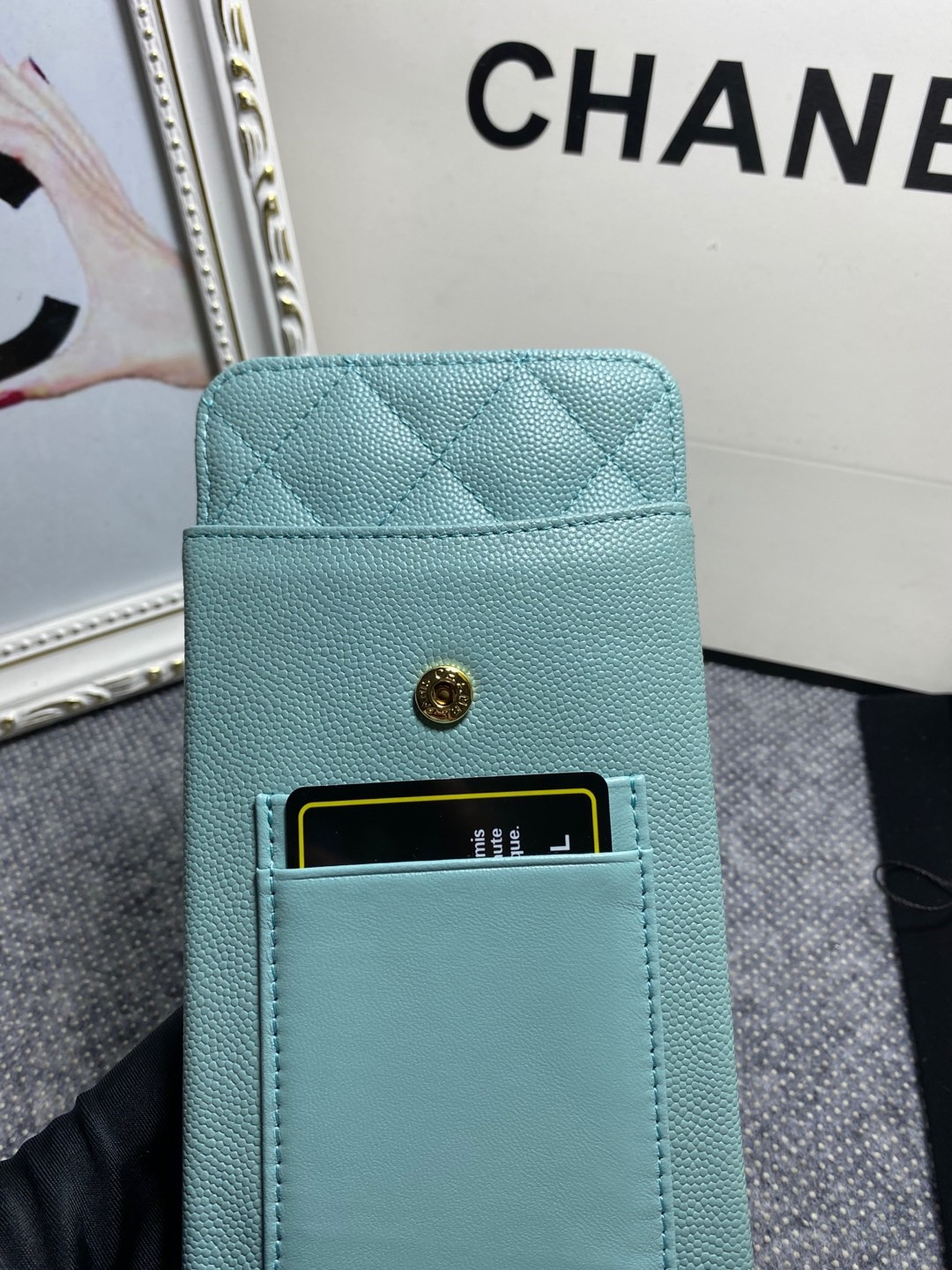 Ch*el long zipped wallet 19-11cm