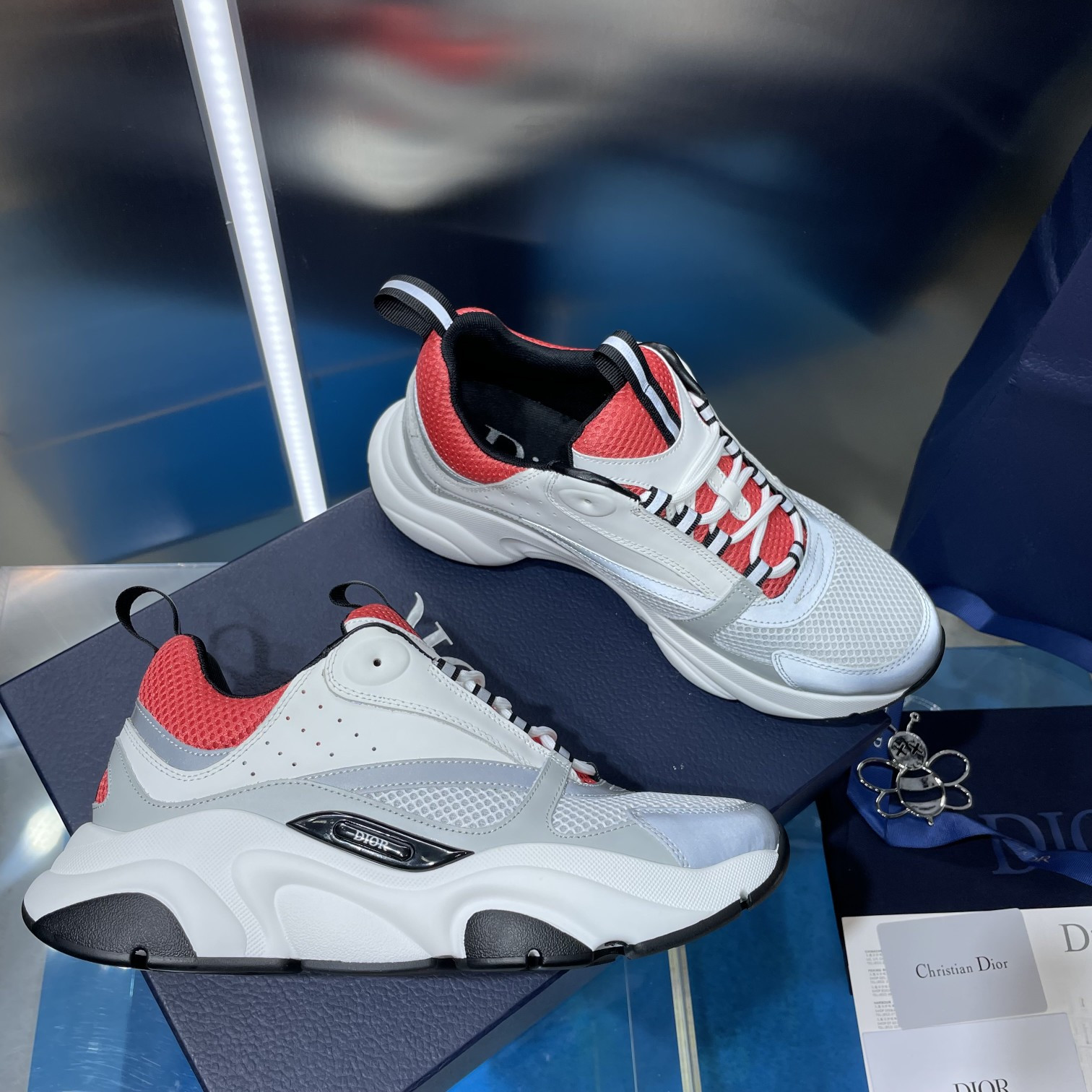 ua D*or b22 white and red sneaker