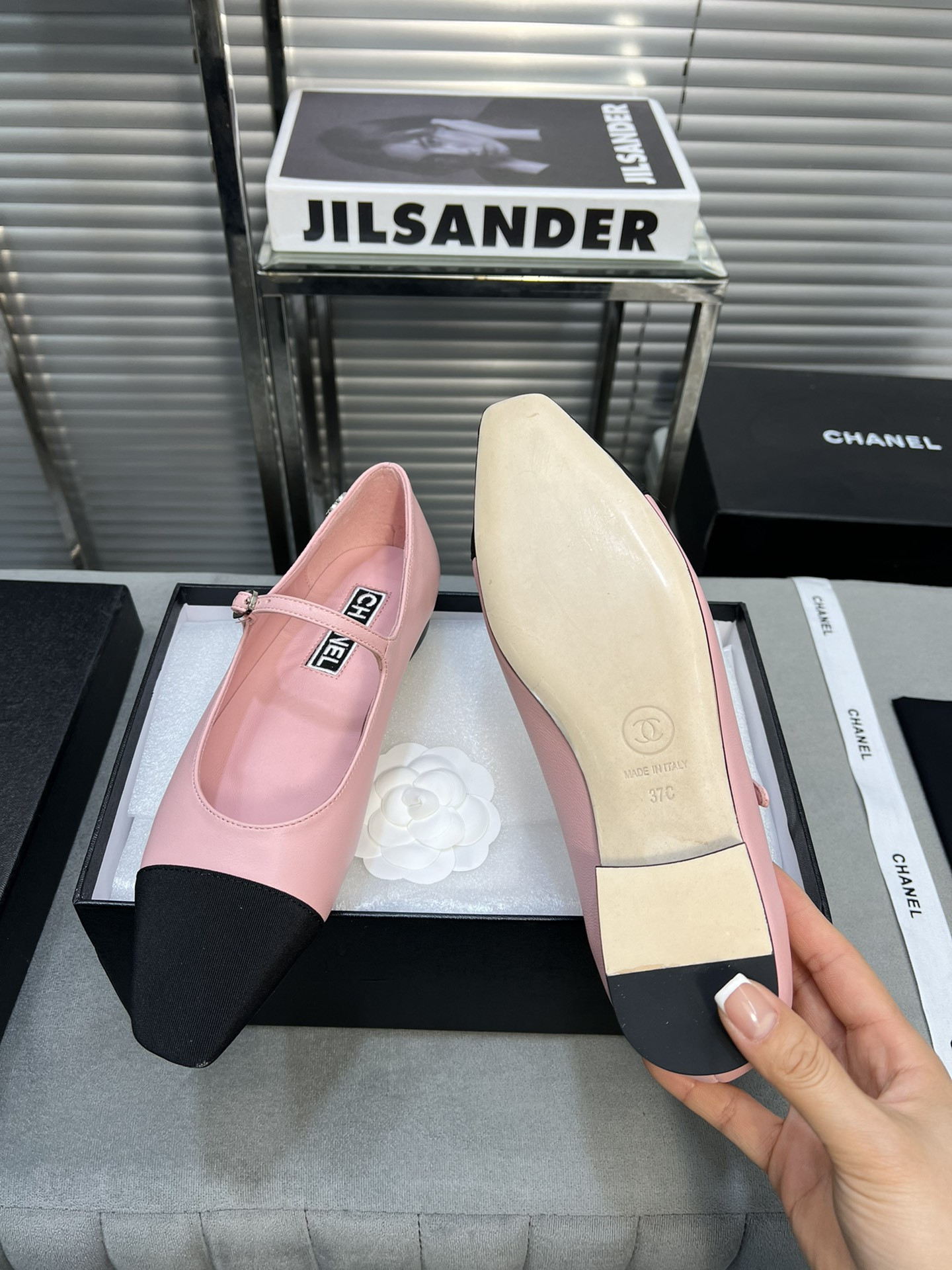 ua Ch*el mary janes lambskin