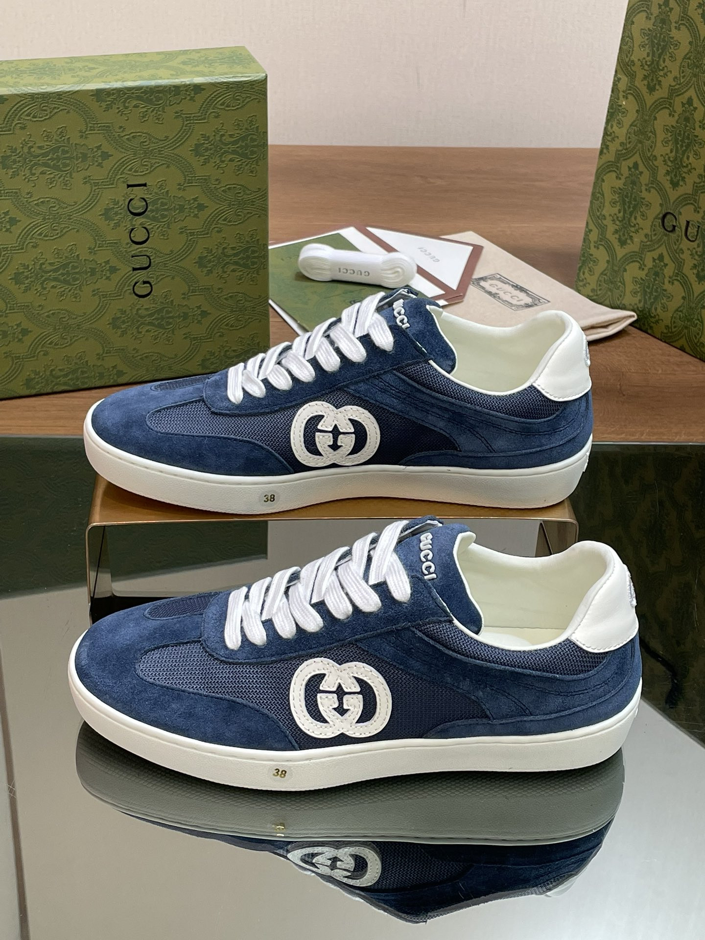 ua G*u*i interlocking g sneaker blue