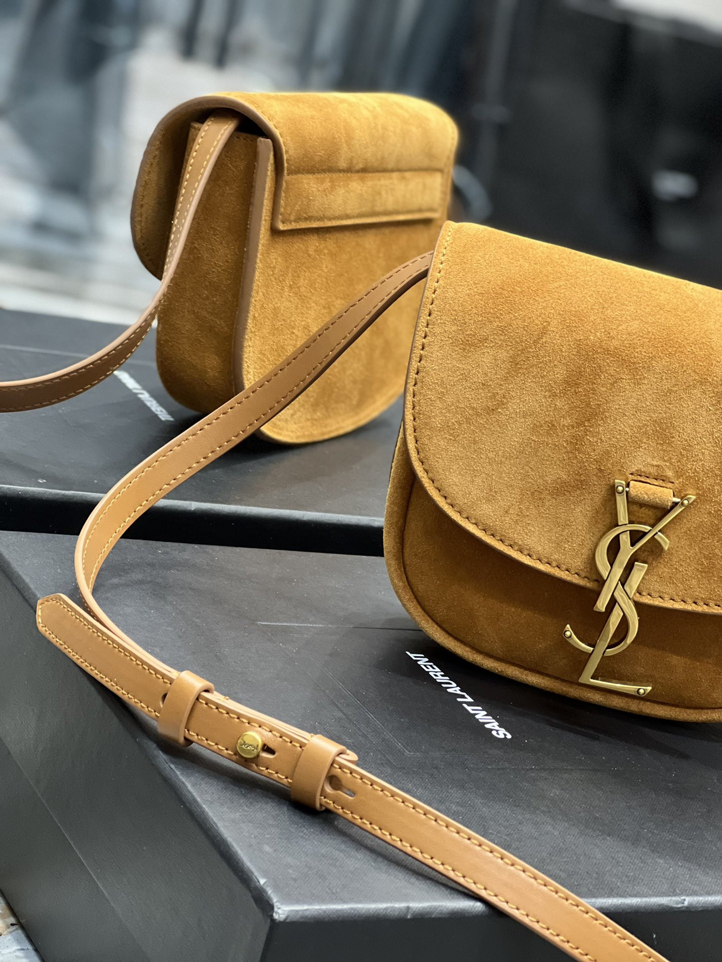 Y*L kaia small satchel in smooth leather 7.2 x 6.1 x 2.1 inches
