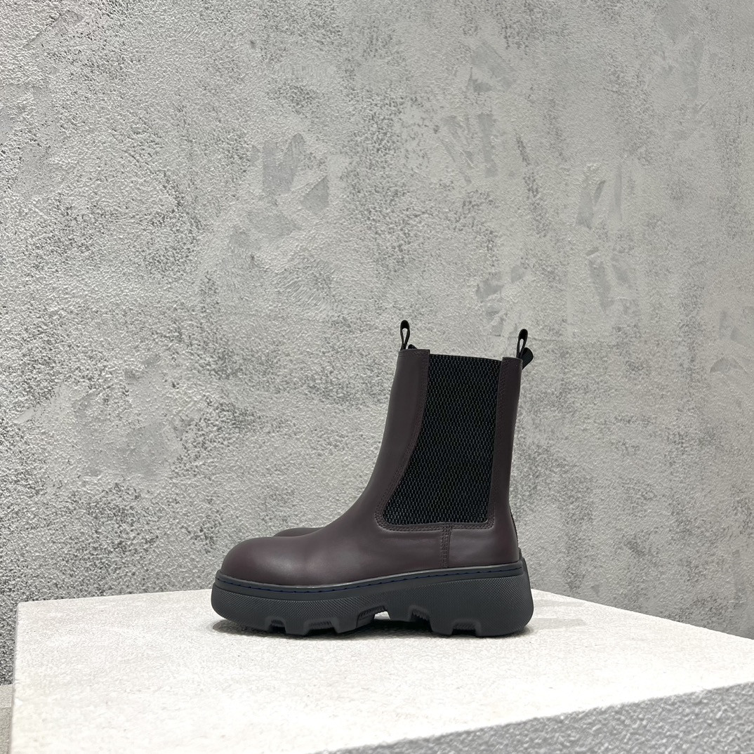 ua B**rry leather creeper chelsea boots