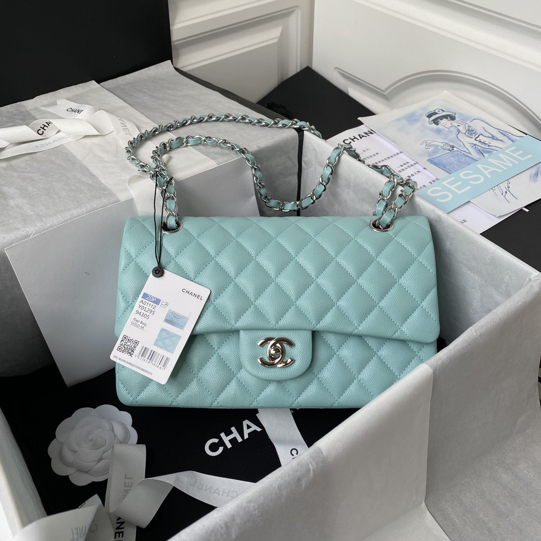 Ch*el classic flap bag 15.5×25.5×6.5cm