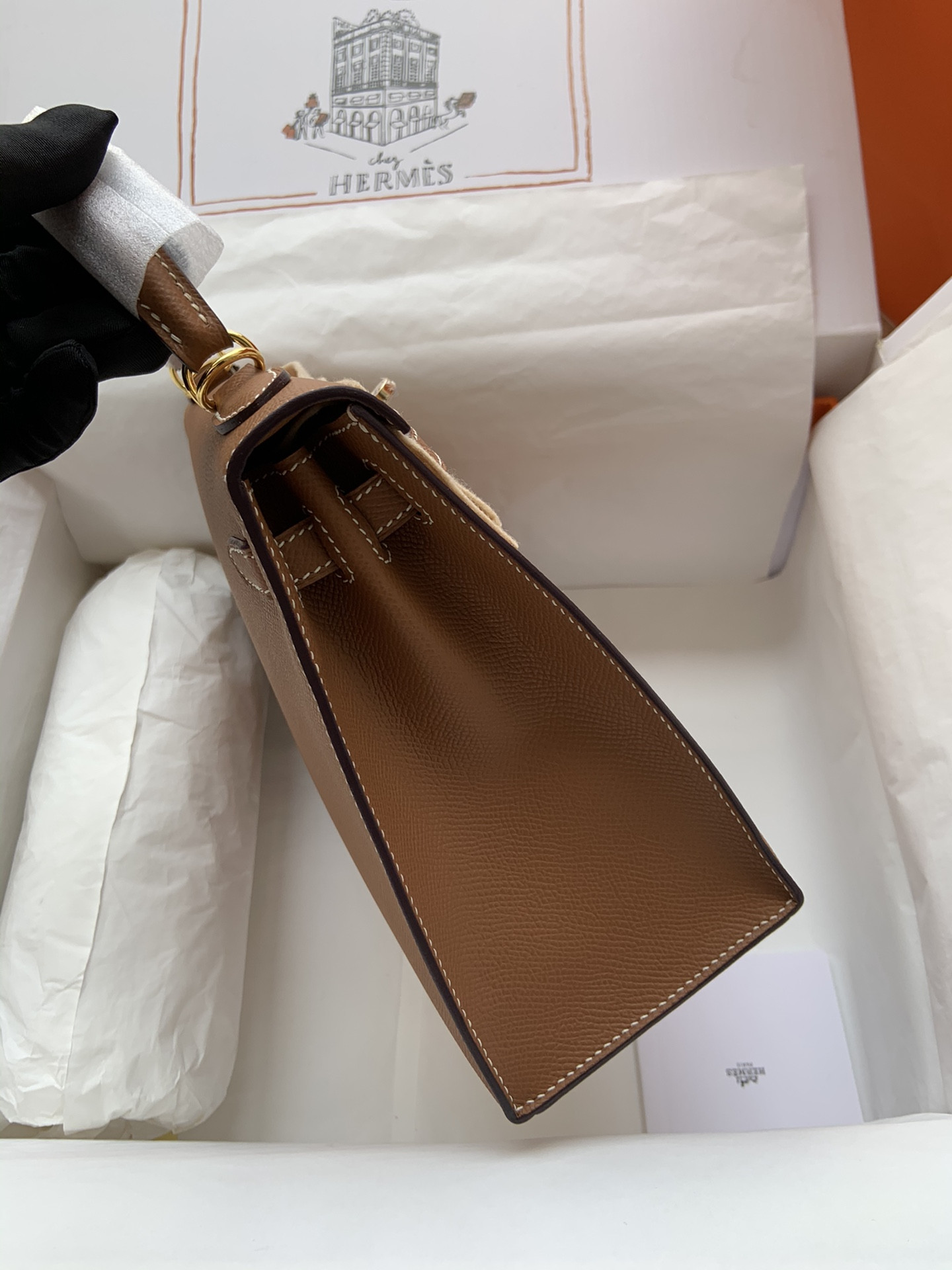 HERMÈS Kelly Gold-tone Hardware 25 28