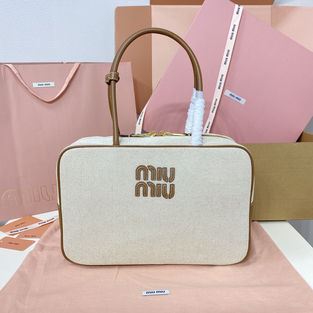 Miu Miu Canvas Beau bag 23x34x10cm