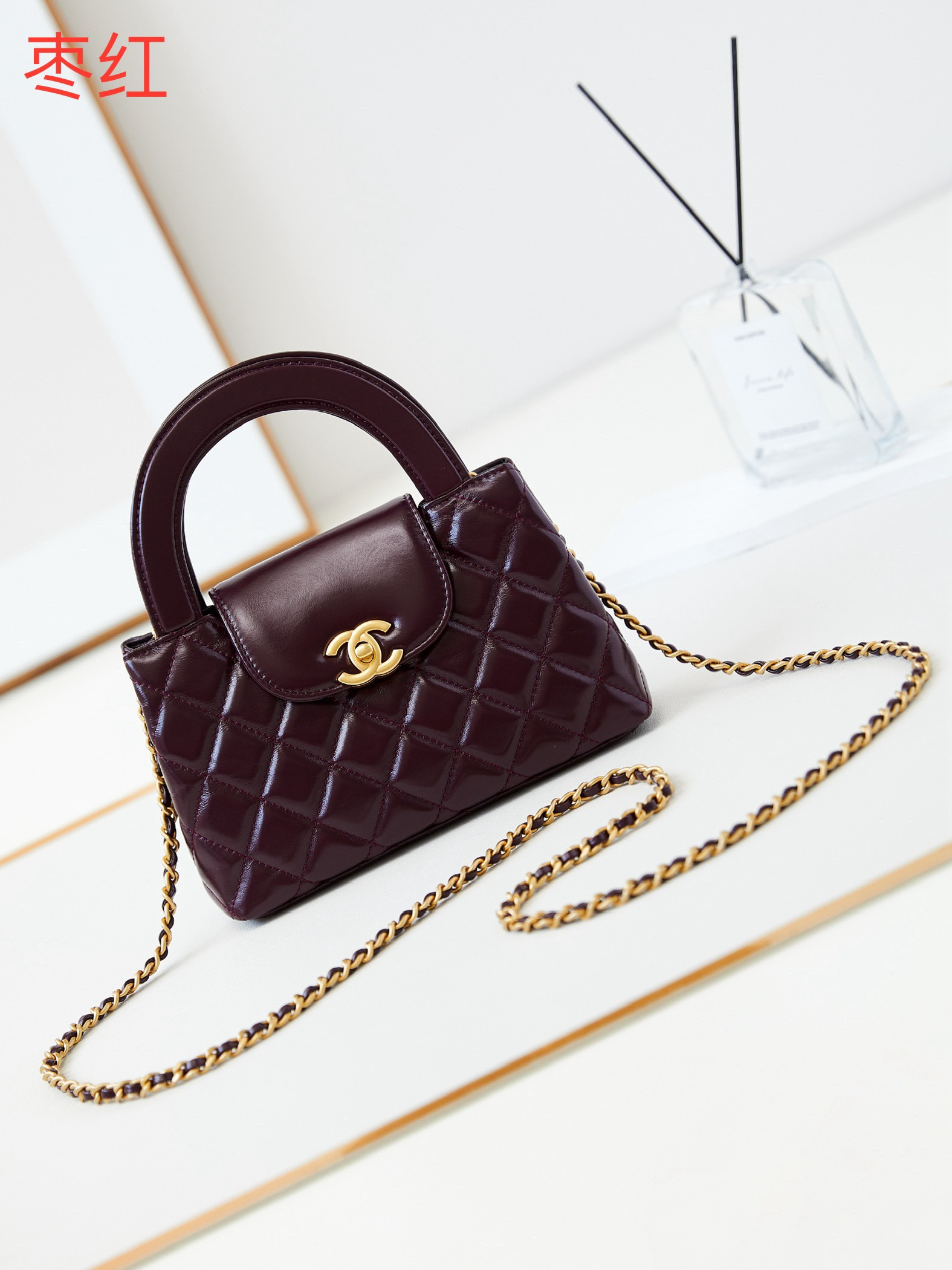 Ch*el 23k kelly 19x13x7cm