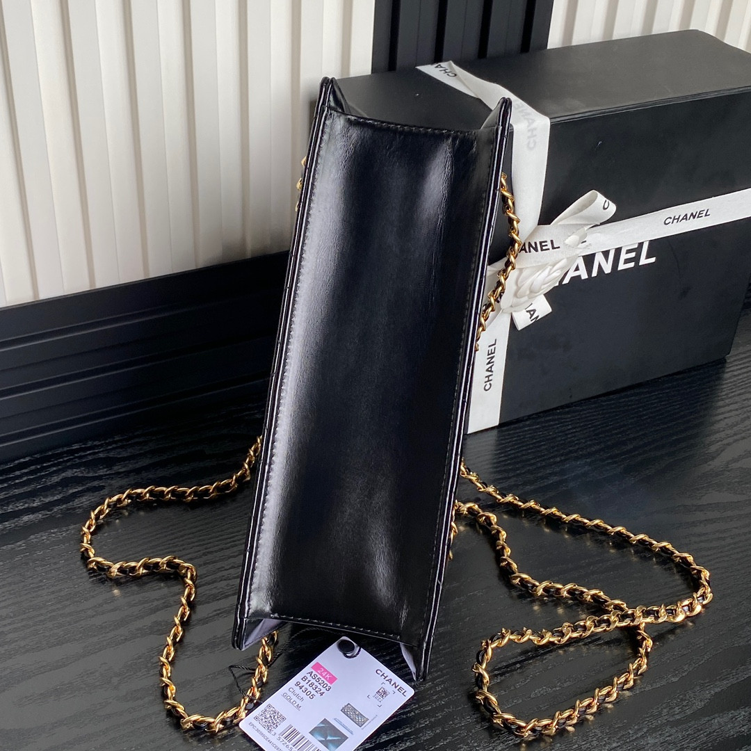 Ch*el 24k handbag 13×27×7cm