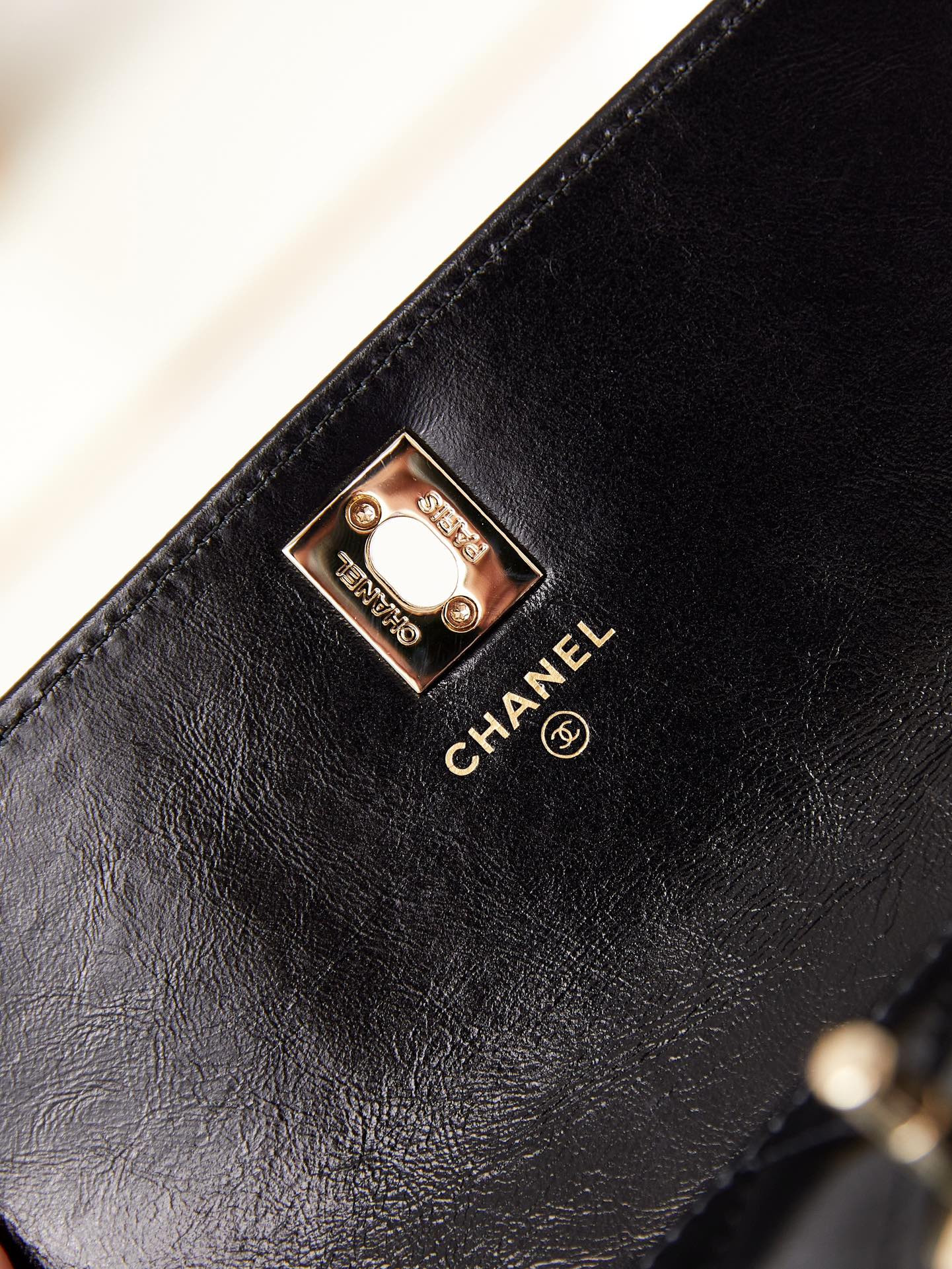Ch*el 24p woc classic wallet on chain 11x18.5x6cm