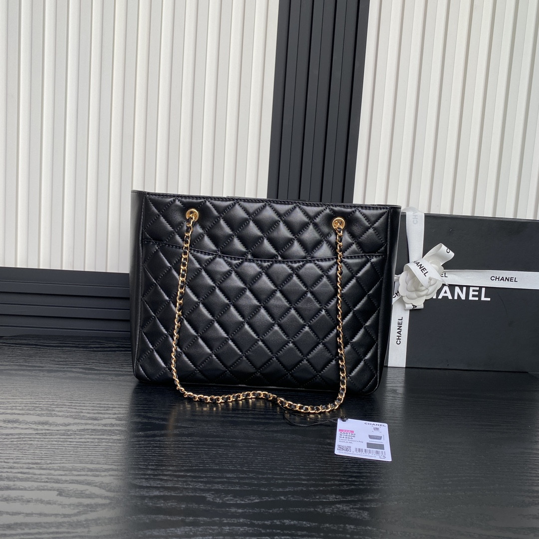 Ch*el shopping bag lambskin 24×32×12cm