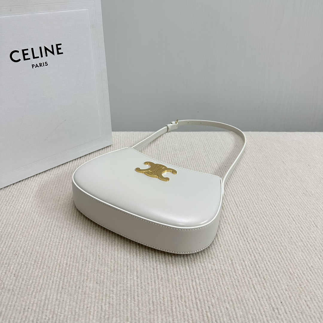 Ce**e medium tilly bag in shiny calfskin 22x13.5x4cm