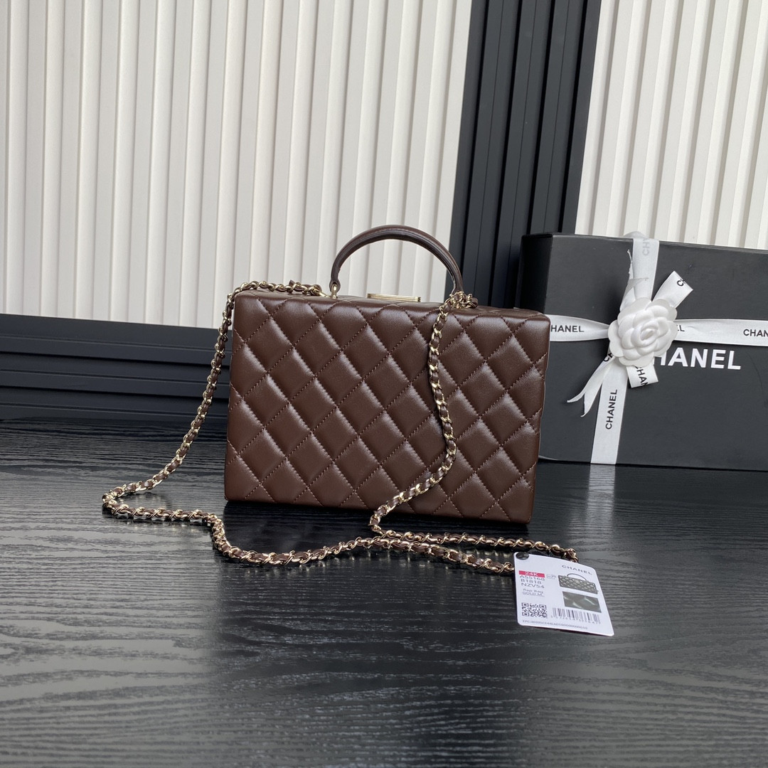 Ch*el box bag 15x22x7.5cm