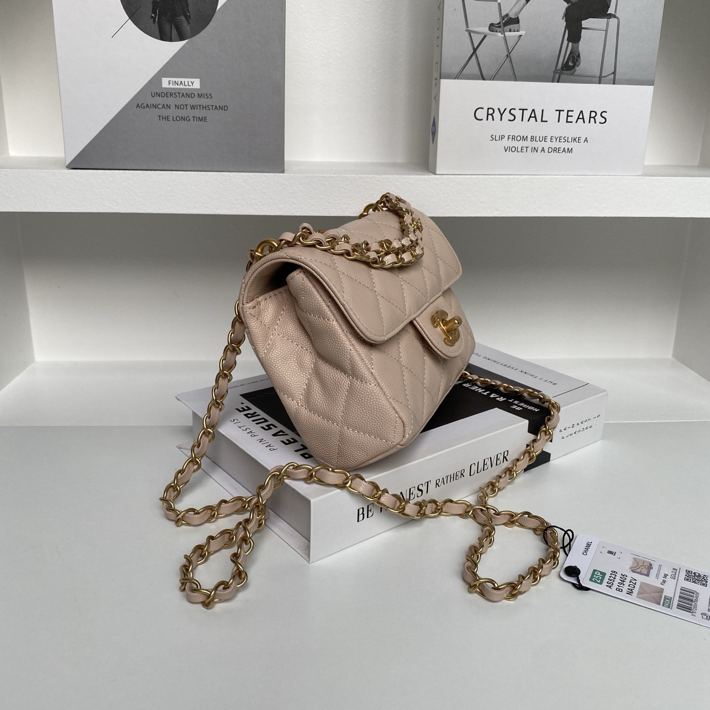 Ch*el flap handbag as5239 18×13×5.5cm