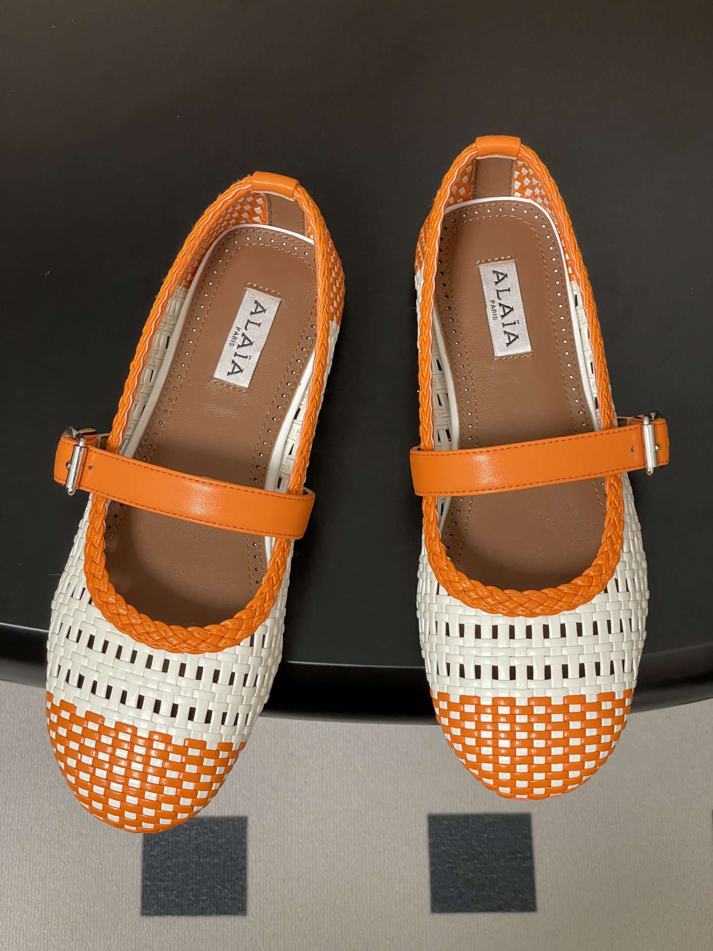 UA Alaïa Hollow Woven Mary Jane Flats(Customized Size 7-10 days production time)
