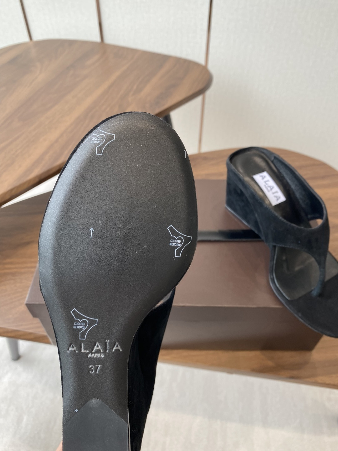 UA Alaia Wedge Cube Satin Sandal(Customized Size 7-10 days production time)