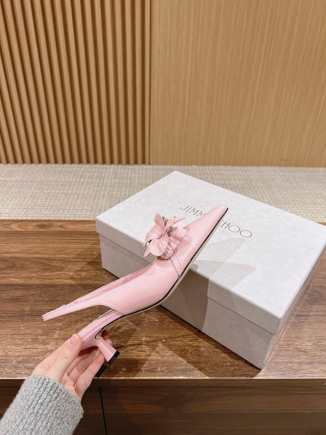 ua Ji*y Ch* rosalia flowers slingbacks 4.5cm