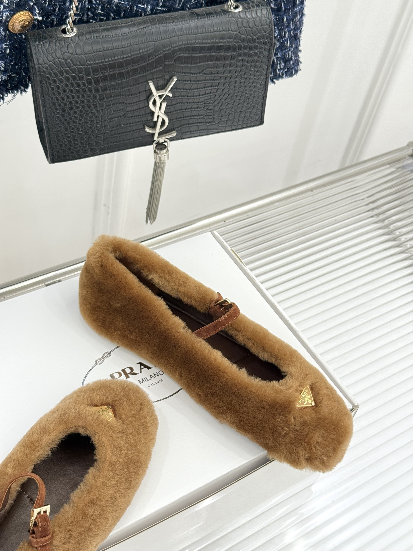 ua Pra*a shearling ballerinas
