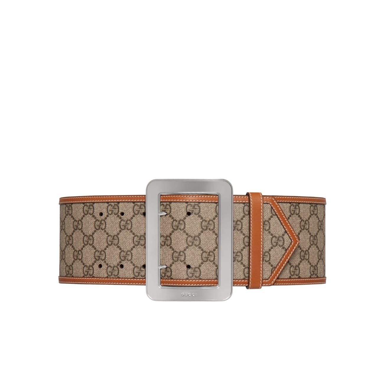 Gvc*1 Lunar New Year Gg Wide Belt Beige And Ebony 718505 Fabfb 9871
